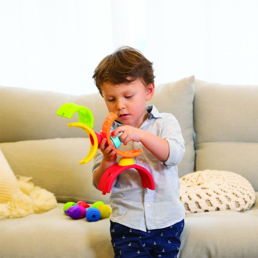 Coffret de 5 arches arc-en-ciel et perles éducatives- 13 pièces  