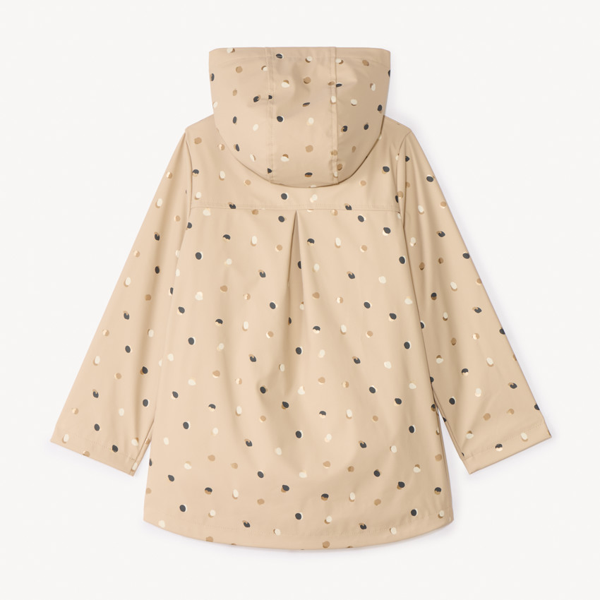 Parka gomme imprimé pois et doublée pour fille 