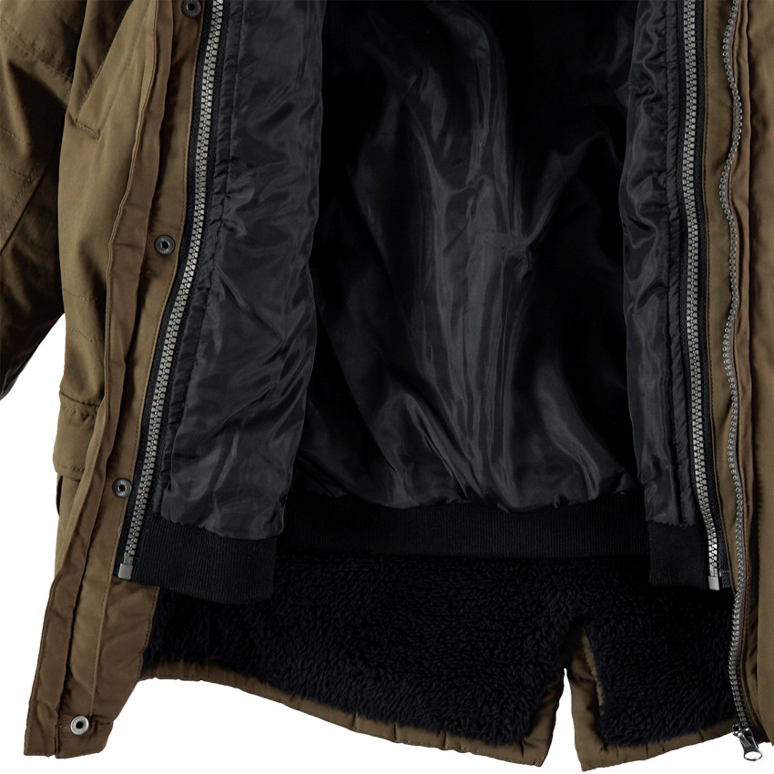 Parka 2 en 1 doublée sherpa pour enfant garçon 