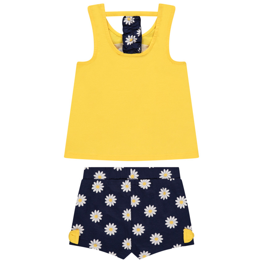 Ensemble en coton avec débardeur et short imprimé marguerites 