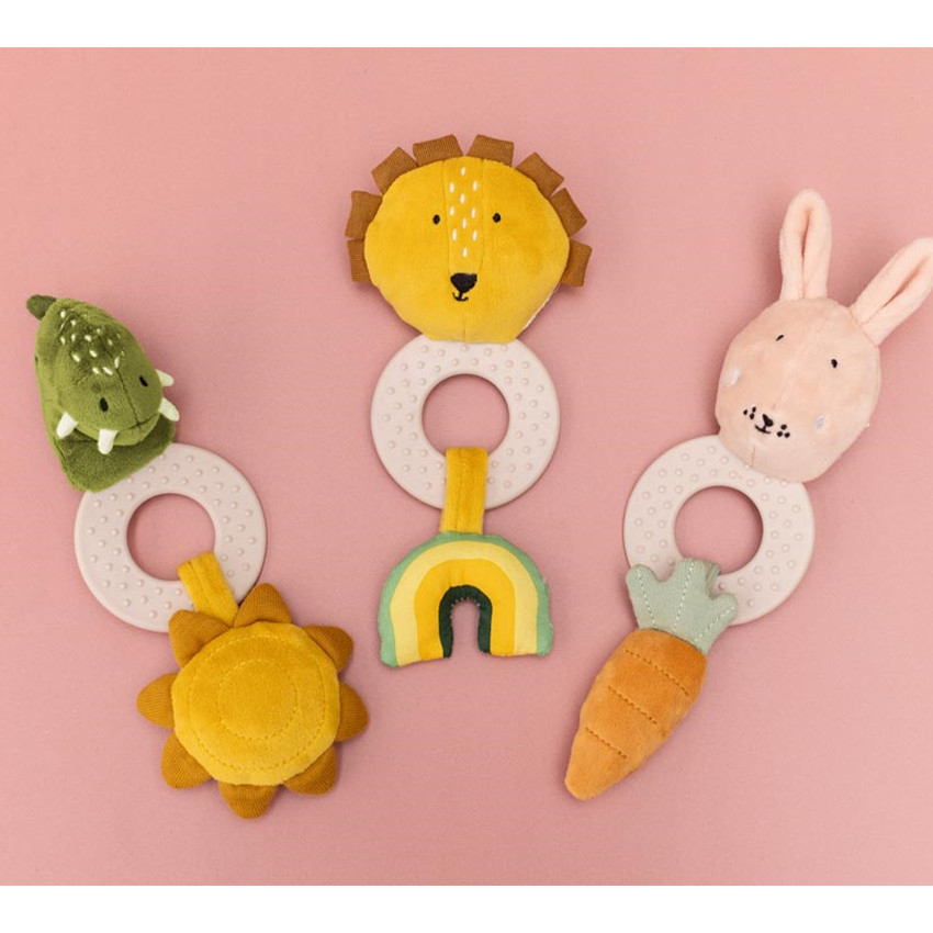 Jouet de dentition Mrs. Rabbit rose 