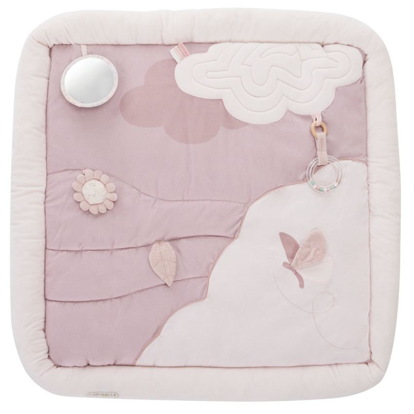 Tapis d'éveil Promenade Bucolique rose 