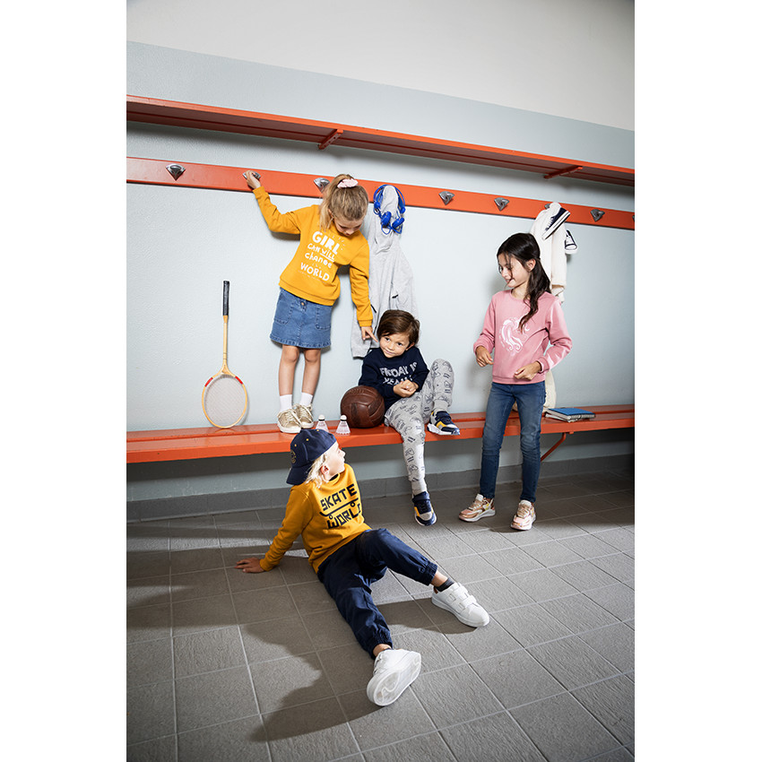 Jupe courte en jean paperbag pour fille 