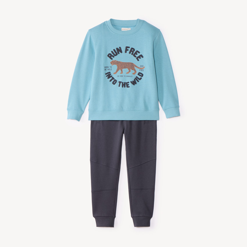 Ensemble de jogging molleton garçon print fantaisie 