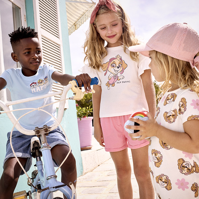 Short uni en toile armurée pour fille 