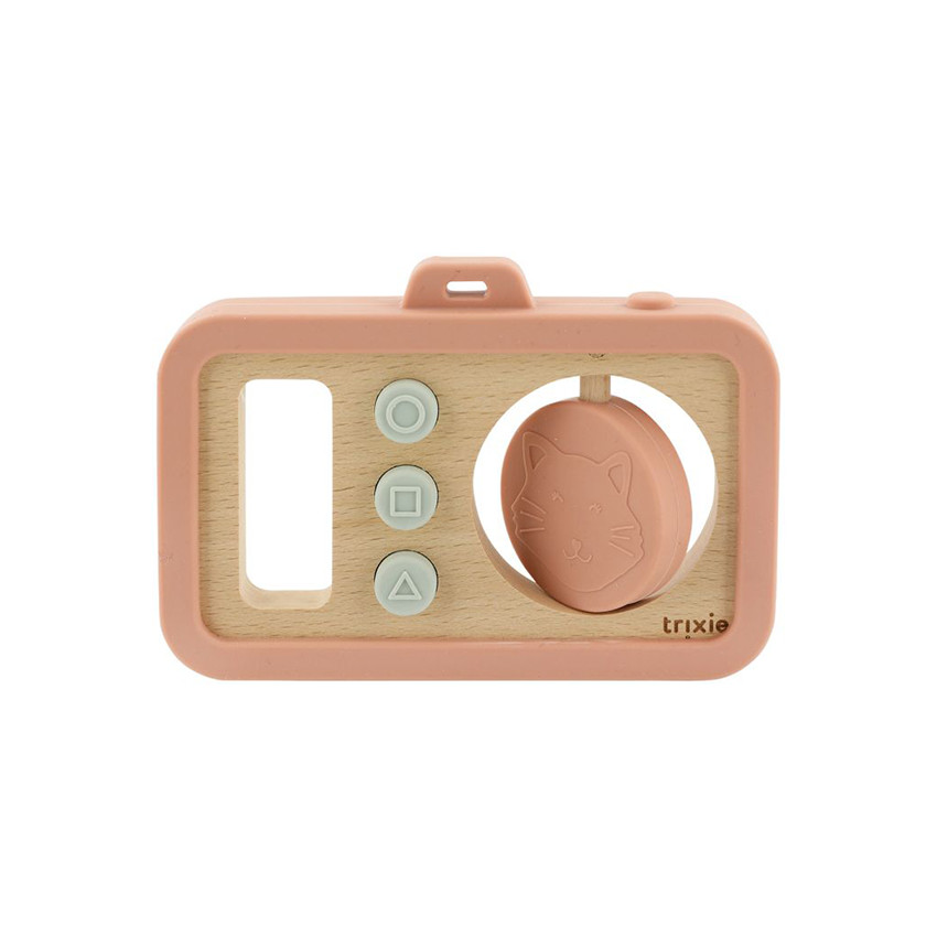 Appareil photo en silicone et bois Mrs Cat  