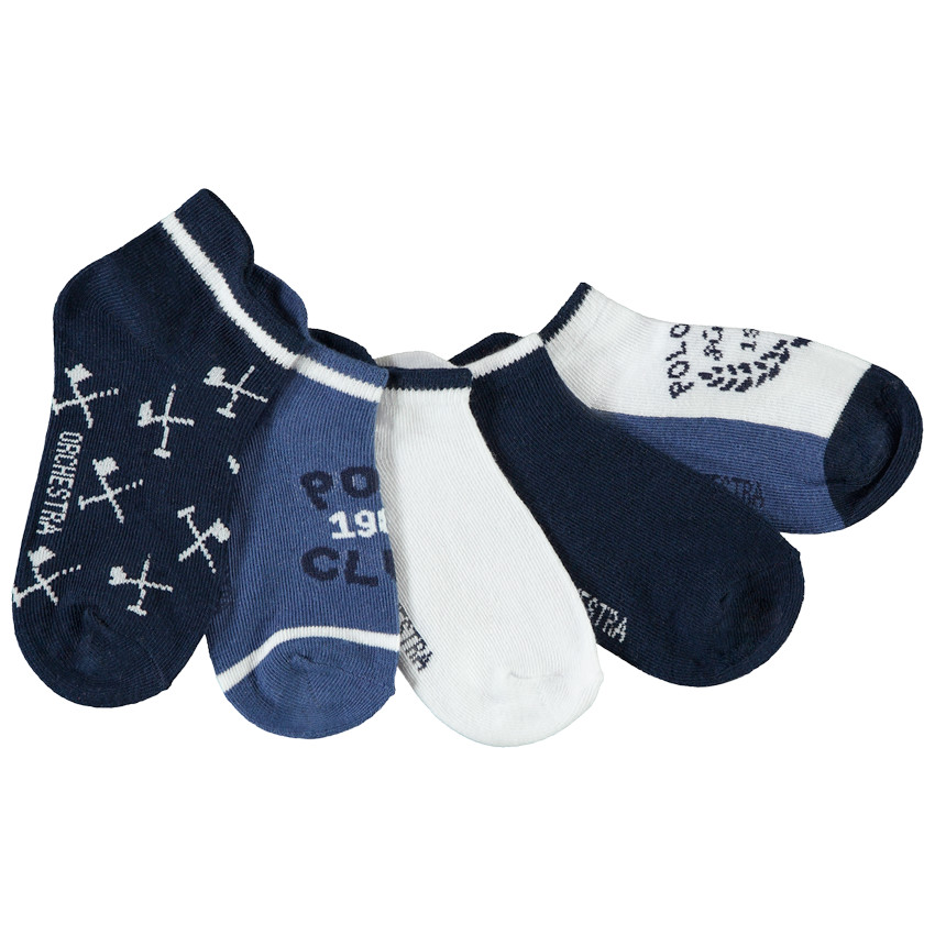Lot de 5 paires de chaussettes courtes fantaisie pour garçon 