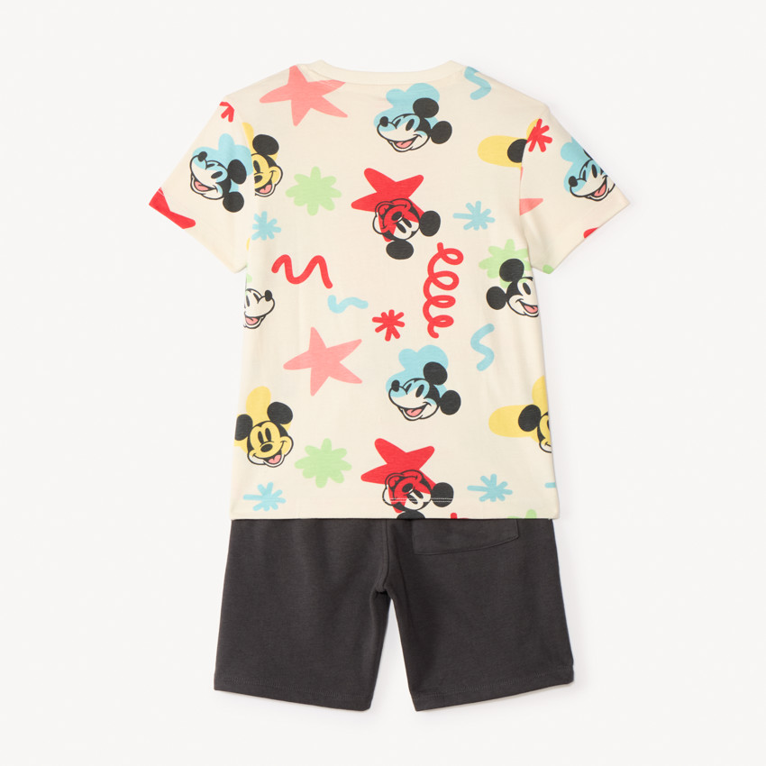 Ensemble 2 pièces t-shirt manches courtes + short Mickey Disney pour garçon 