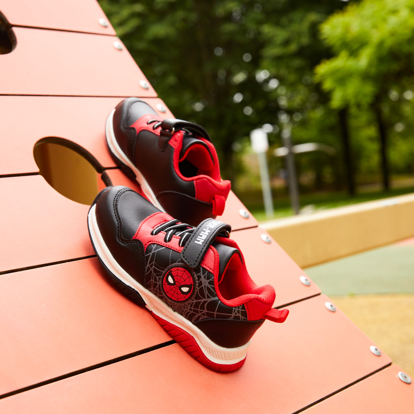 Baskets Spider-Man lacets élastiques et velcro pour garçon 
