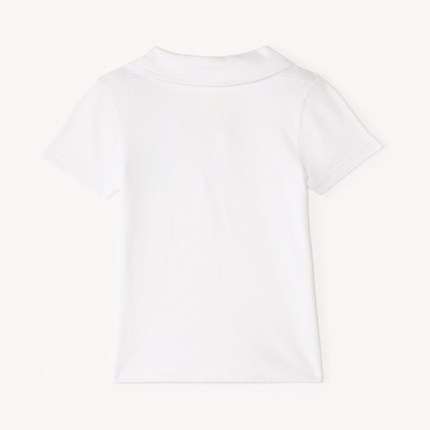 Polo manches courtes en jacquard avec broderie étoile de mer pour bébé garçon 