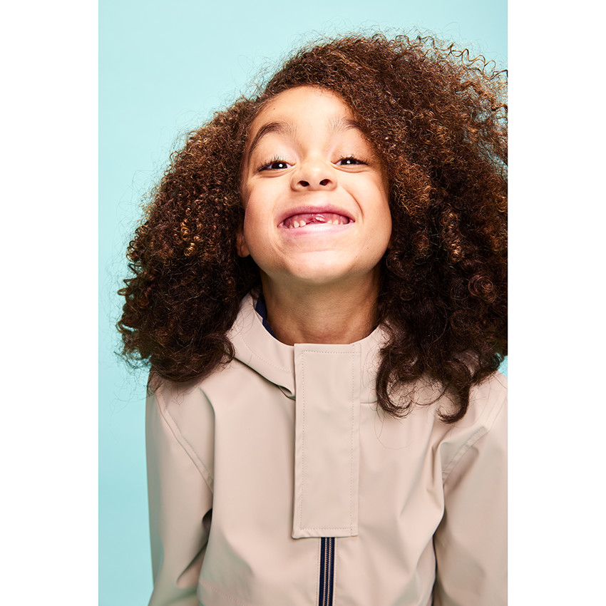 Parka gomme avec doublure rayée pour garçon 
