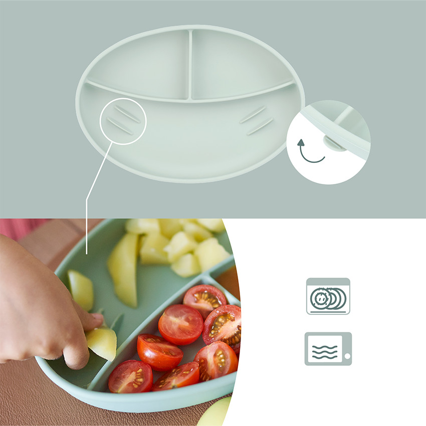 Coffret repas en silicone GROW'ISY 24-36 mois - Pastel 