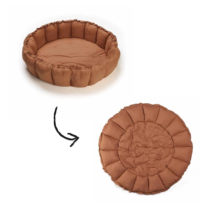 Tapis de jeu et bac de rangement 2 en 1 Bloom tawny brun 