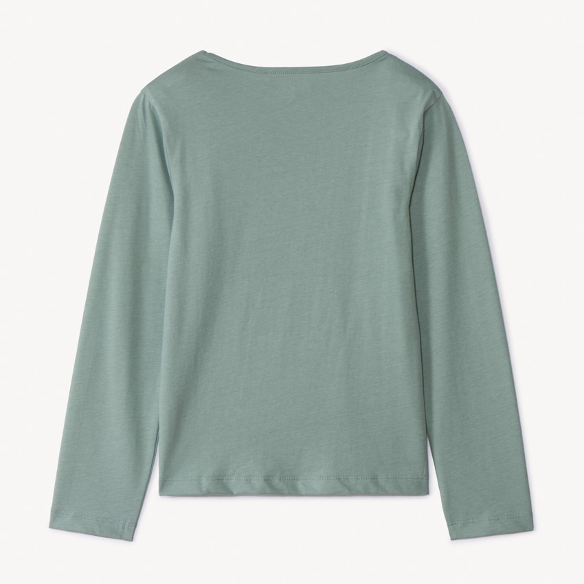 T-shirt manches longues fantaisie pailletée pour fille  