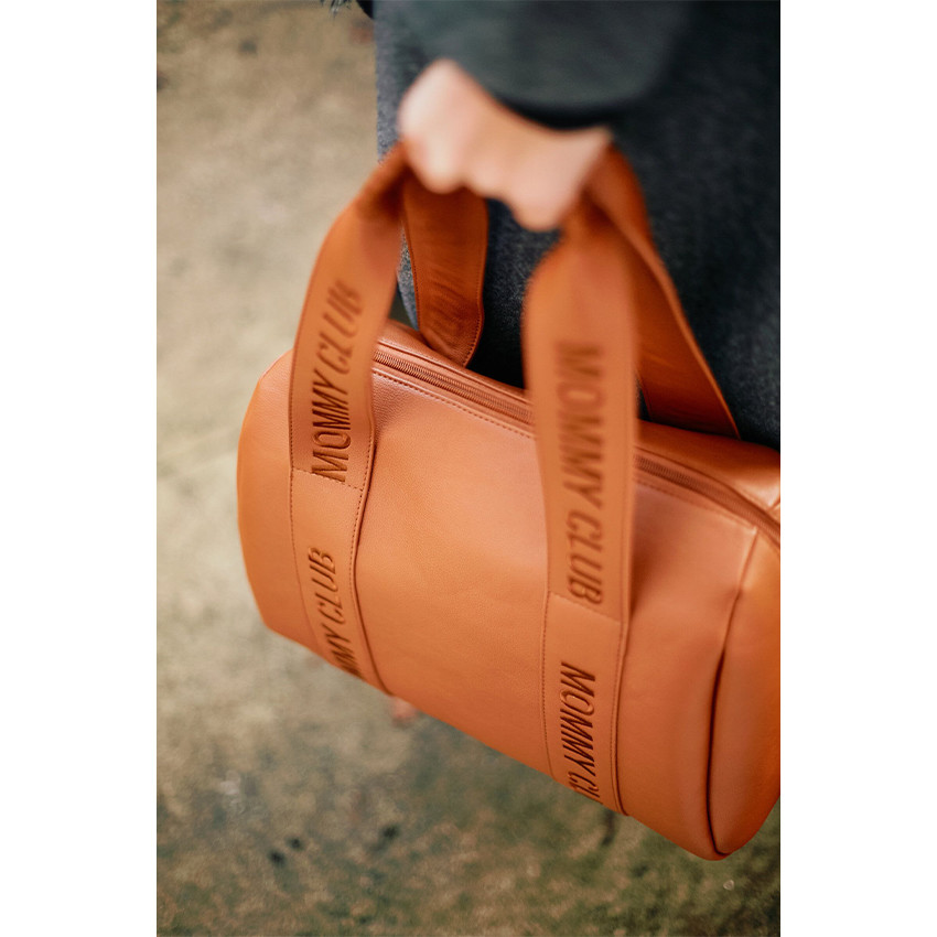 Sac à langer Mommy Club Signature Cuir Vegan Brun 