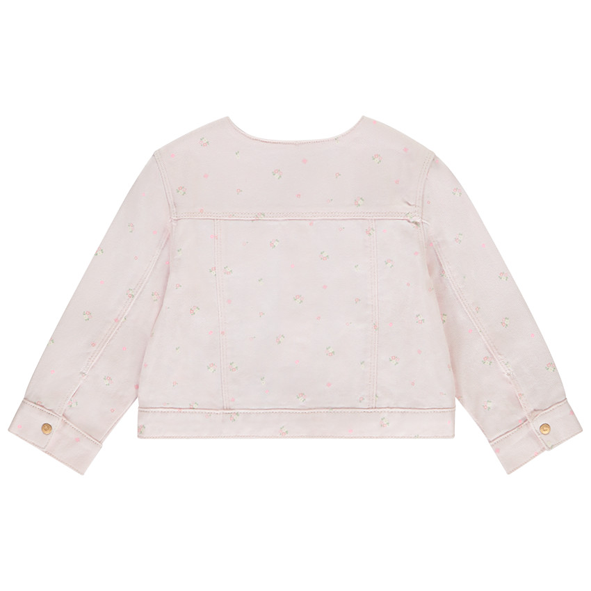 Veste en jean imprimé fleuri pour bébé fille 