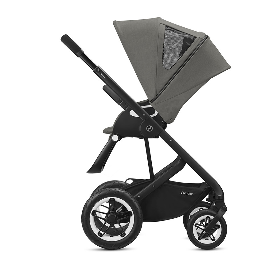 Poussette Talos S Lux - Châssis Black - Siège Soho Grey 
