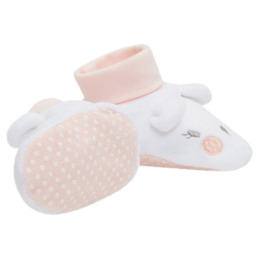 Chaussons en velours en forme de koala avec oreilles en relief 