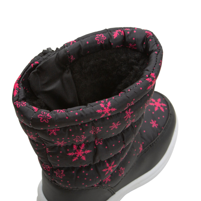 Après-ski à col matelassé imprimé flocons all-over du 24 au 27 