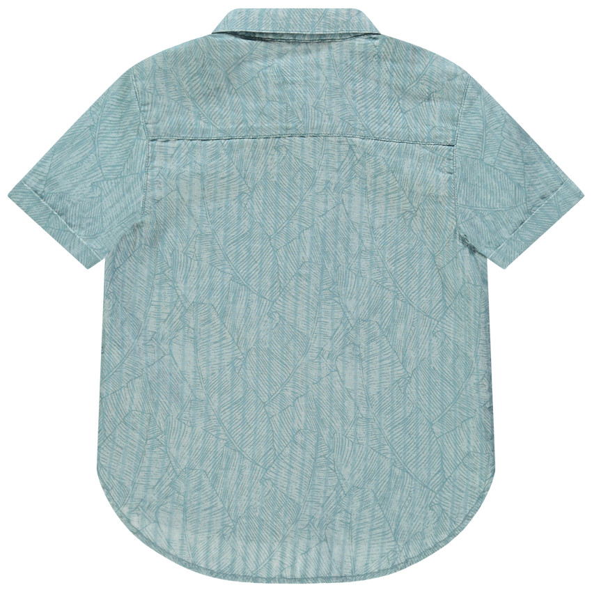 Chemise manches courtes en coton bio à imprimé graphique 