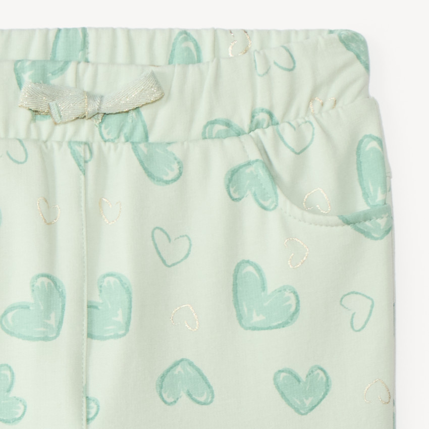 Pantalon de jogging bébé fille imprimé cœurs 