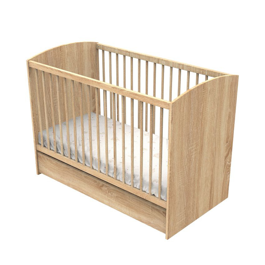 Tiroir de lit 120 x 60 cm Azur chêne doré 