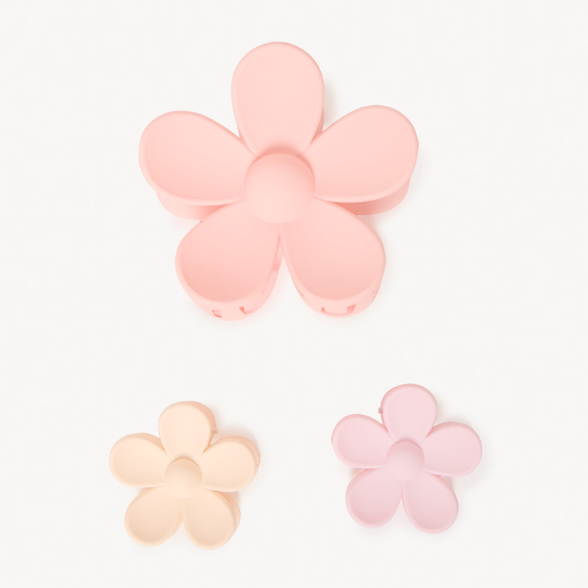 Lot de 3 pinces à cheveux fleur pour fille 
