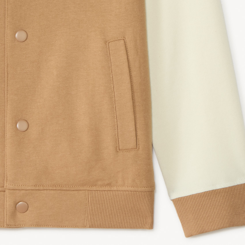 Veste teddy molleton à patch bouclette pour garçon 