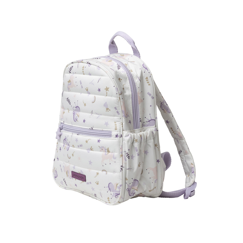 Sac à dos isotherme imprimé licornes blanc 