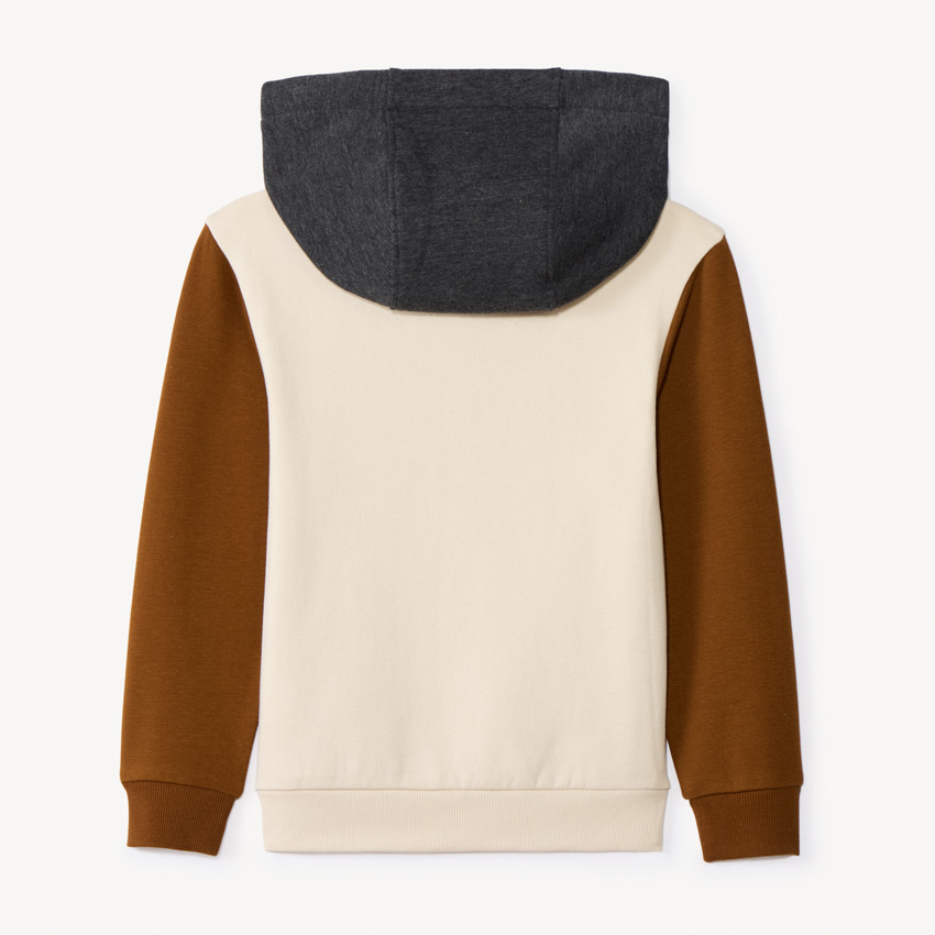 Sweat molleton à capuche effet colorblock pour garçon  