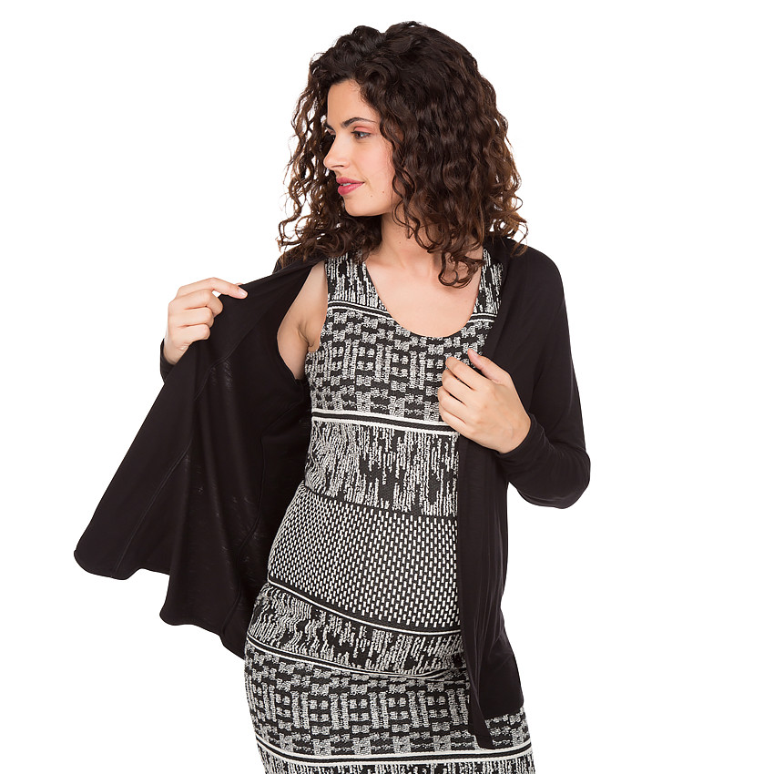 Gilet de grossesse uni en maille slub  