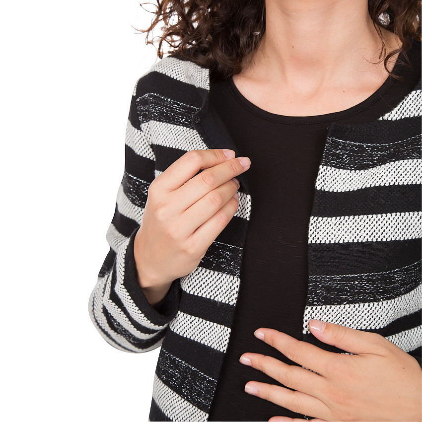 Veste de grossesse à rayures jacquard 