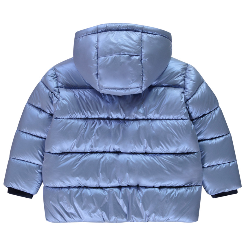 Doudoune matelassée à capuche effet métallisé pour garçon 