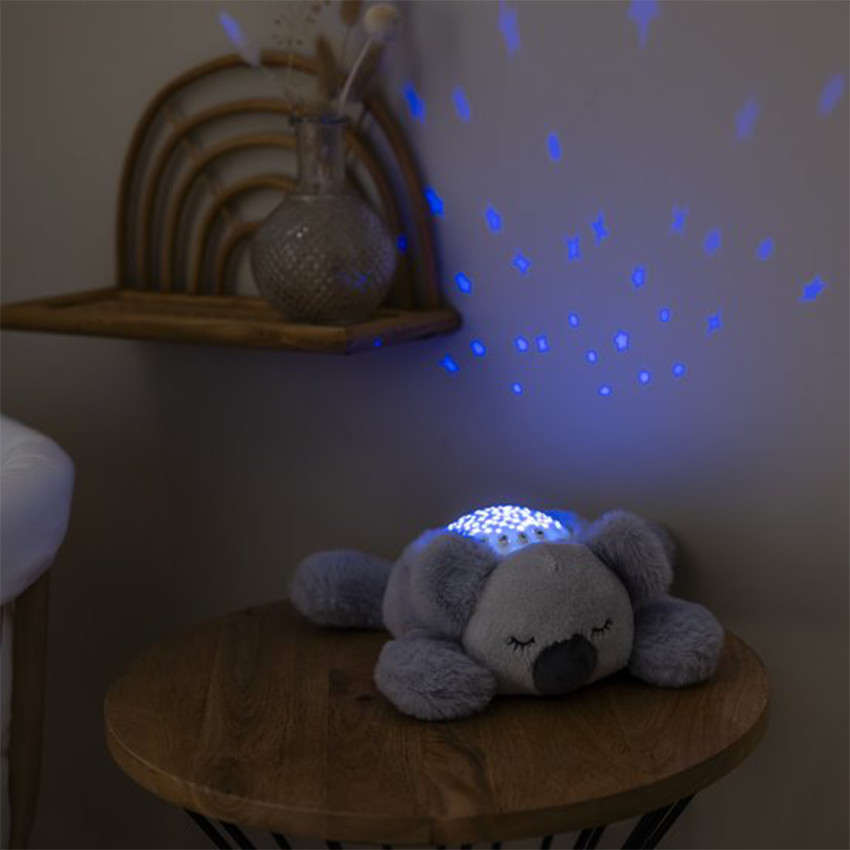 Peluche veilleuse projecteur Koala Gris 