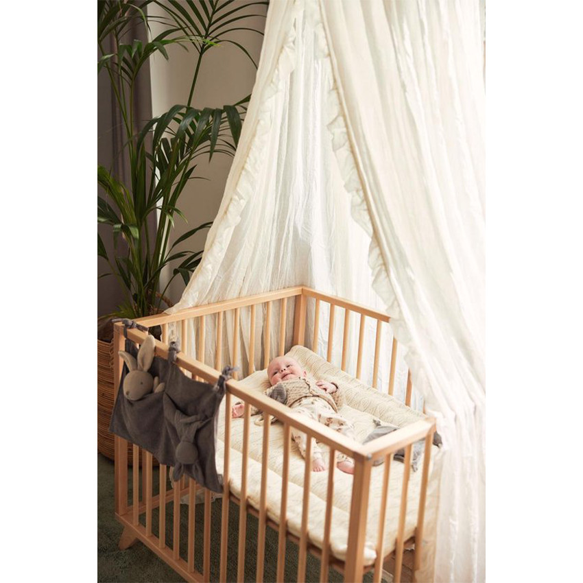 Ciel de lit et moutiquaire Vintage 245cm Volants Ivory 