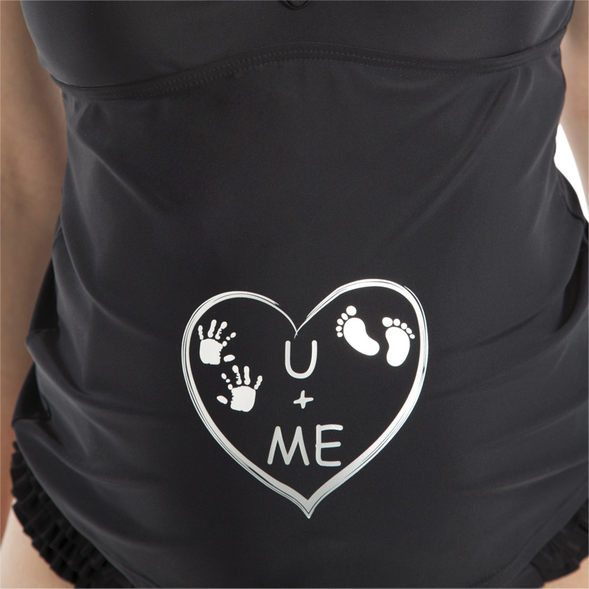 Tankini de grossesse avec message printé devant  