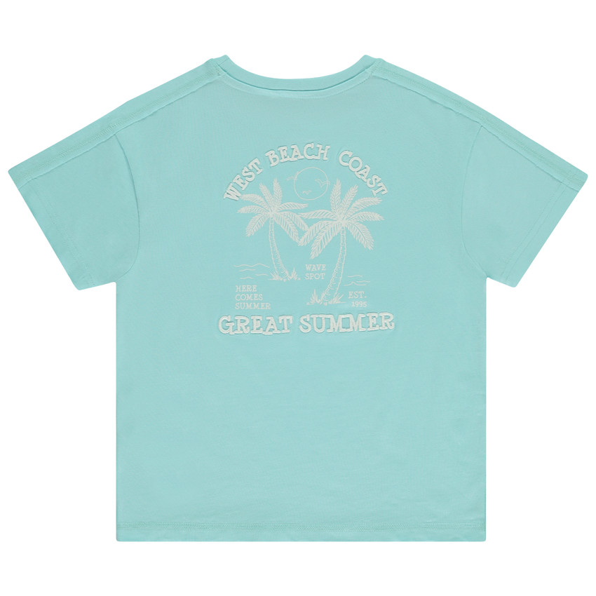 T-shirt manches courtes Print fantaisie avec broderie 3D pour garçon 