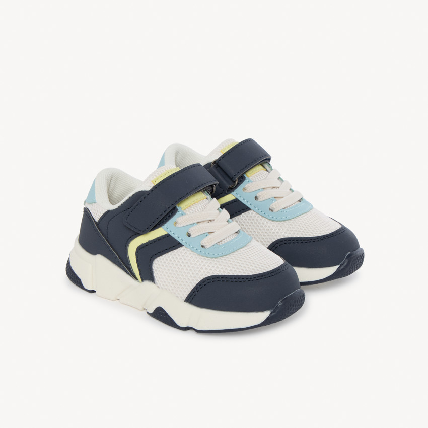 Baskets de sport scratchées en mesh pour bébé garçon 