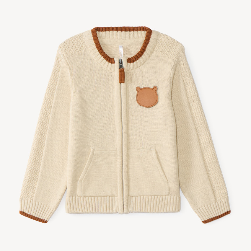 Gilet zippé en tricot bébé garçon 
