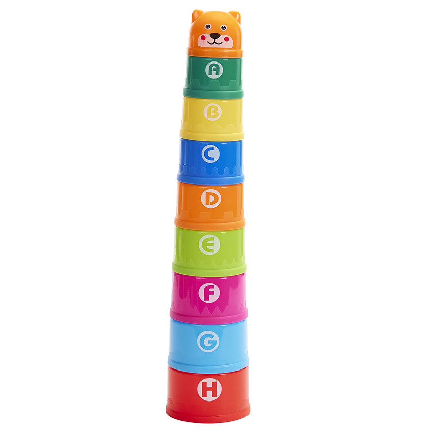 Lot de 9 tasses à empiler 
