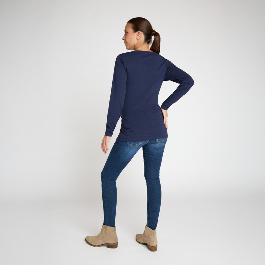 T-shirt manches longues de grossesse uni 