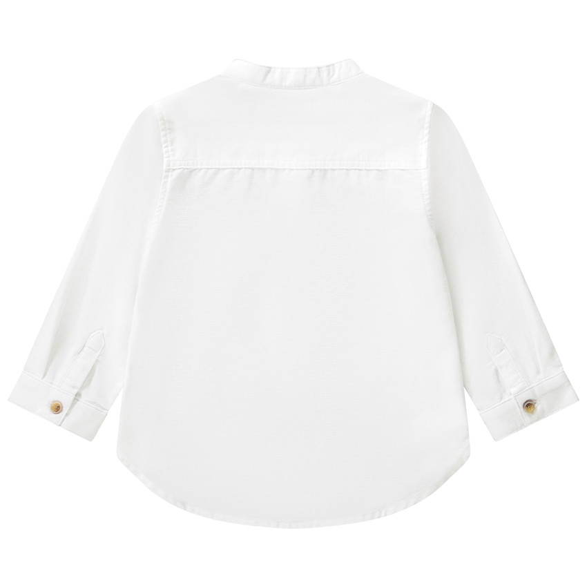 Chemise manches longues col mao à mouchoir pour bébé garçon 