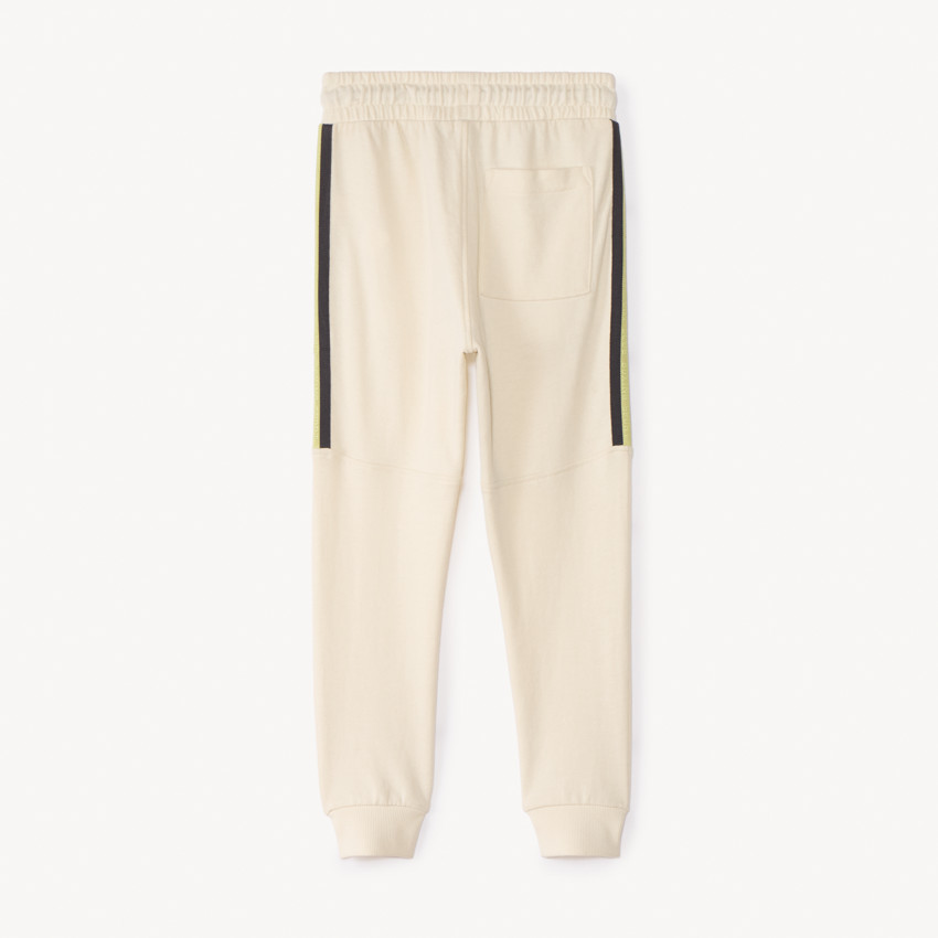 Jogging molleton uni à bandes pour garçon 