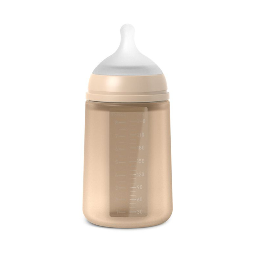 Biberon en silicone Colour Essence 240 ml beige 