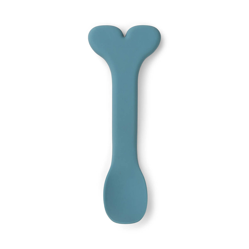 Bol ventouse + cuillère en silicone Wally bleu 