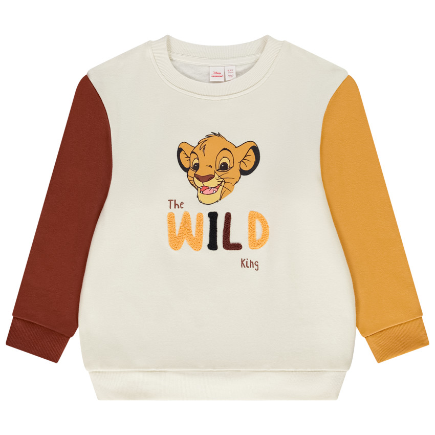 Sweat colorblock et bouclettes Simba Disney pour garçon 