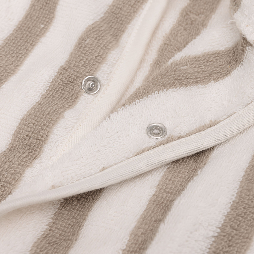 Peignoir de bain éponge 1-2 ans Stripe olive green 