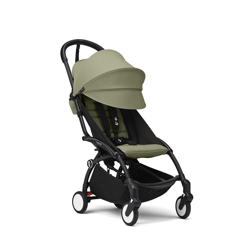 Poussette Stokke® YOYO³ à partir de 6 mois - cadre noir/olive 