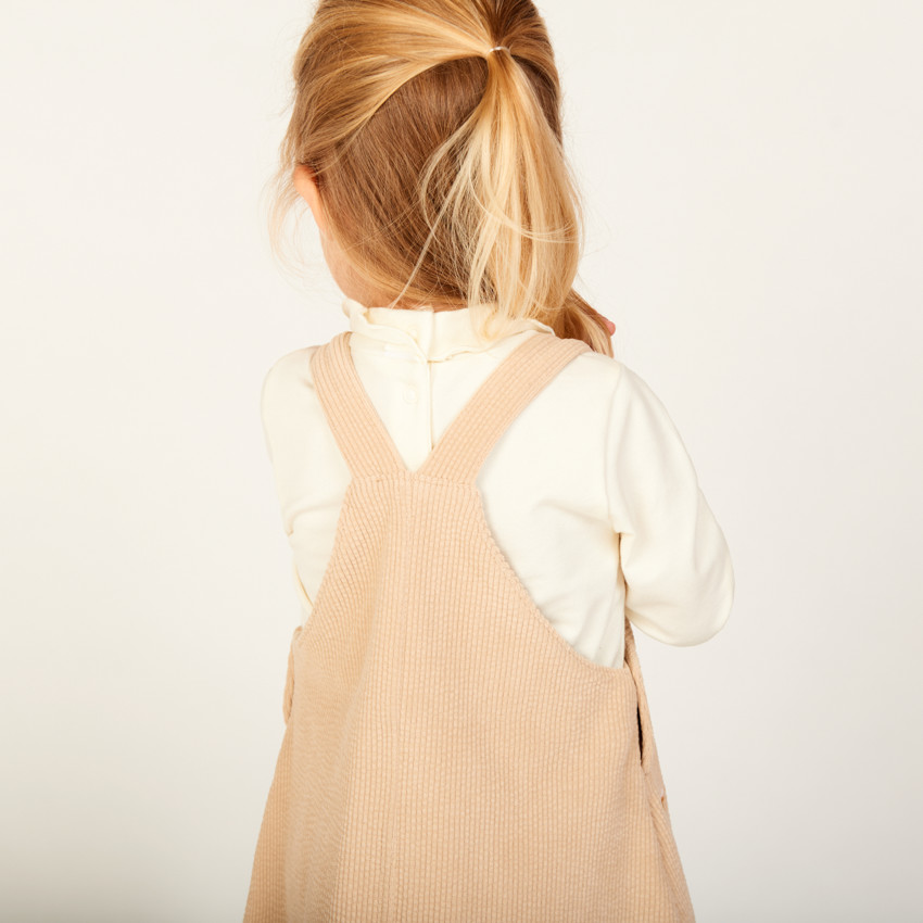 Ensemble 2 pièces avec robe salopette pour bébé fille 