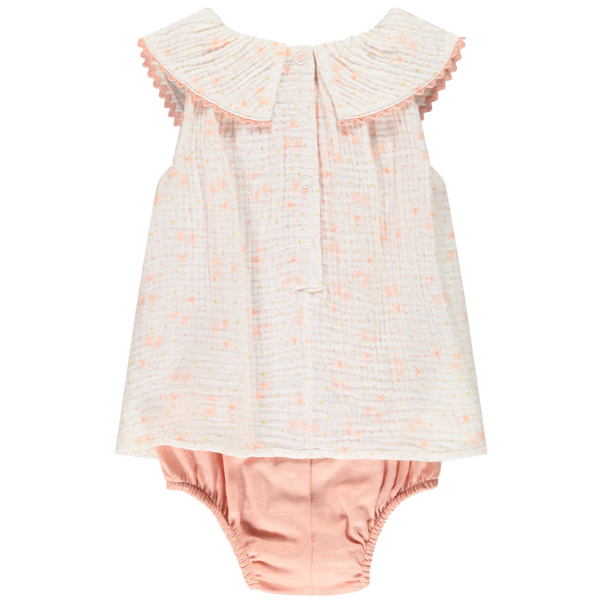 Combinaison courte en coton pour bébé fille 